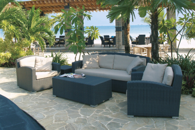 Стол плетеный журнальный Giardino Di Legno Waikiki  алюминий, искусственный ротанг натуральный Фото 5