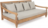 Диван деревянный с подушками Garden Relax Bali тик, олефин натуральный, бежевый Фото 1