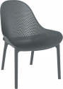 Лаунж-кресло пластиковое Siesta Contract Sky Lounge стеклопластик, полипропилен темно-серый Фото 1