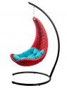 Кресло плетеное подвесное DW Hammock сталь, искусственный ротанг, полиэстер красный Фото 5