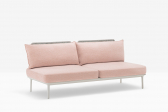 Диван плетеный с подушками PEDRALI Reva Cocoon сталь, роуп, ткань бежевый, розовый Фото 4
