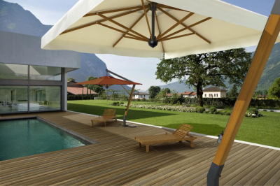 Зонт профессиональный Scolaro Palladio Braccio Relax алюминий, полиэстер слоновая кость Фото 3