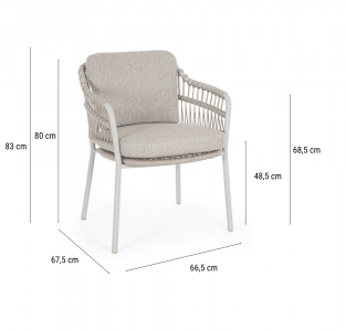 Кресло плетеное с подушками Garden Relax Talaia сталь, роуп, олефин морозный Фото 2