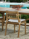 Стул деревянный плетеный Unopiu Synthesis тик, искусственный ротанг Фото 10