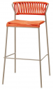 Стул полубарный плетеный Scab Design Lisa Filo сталь, роуп тортора, оранжевый Фото 1