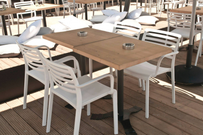 Кресло пластиковое Resol Lama armchair стеклопластик белый Фото 3