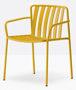 Кресло металлическое PEDRALI Coney сталь медовый Фото 1