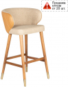 Кресло барное с обивкой Caris Hurk граб, металл, ткань Фото 1