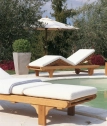 Лежак деревянный с матрасом Unopiu Chelsea тик, акрил коричневый, латте Фото 12