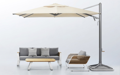 Зонт профессиональный 3х3 м Higold Levia алюминий, акрил антрацит, тортора Фото 31