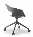 Кресло офисное пластиковое Scab Design Lady B алюминий, технополимер черный, антрацит Фото 3