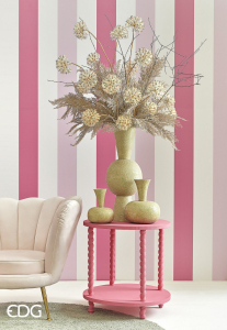 Ваза с эффектом кракле EDG Vase металл, стекло светло-зеленый Фото 2