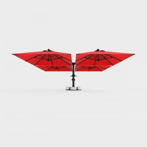 Зонт профессиональный четырехкупольный 6.53х6.53 м THEUMBRELA SEMSIYE EVI Banana Quadro алюминий, полиэстер бежевый Фото 23