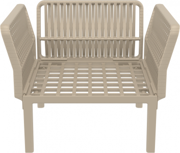 Кресло пластиковое с подушками Siesta Contract Portofino Lounge стеклопластик, полипропилен, полиэстер бежевый, бежевый Фото 18