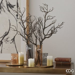 Ваза цилиндрическая EDG Vase стекло серый Фото 2