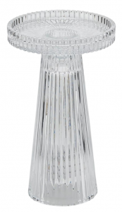 Подсвечник конусный Полосы EDG Candle Holder стекло прозрачный Фото 1