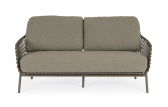 Диван двухместный плетеный с подушками Garden Relax Ivissa сталь, роуп, олефин зеленый Фото 2