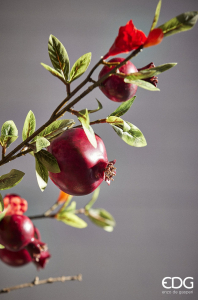 Ветвь граната декоративная EDG Pomegranate бургунди Фото 3