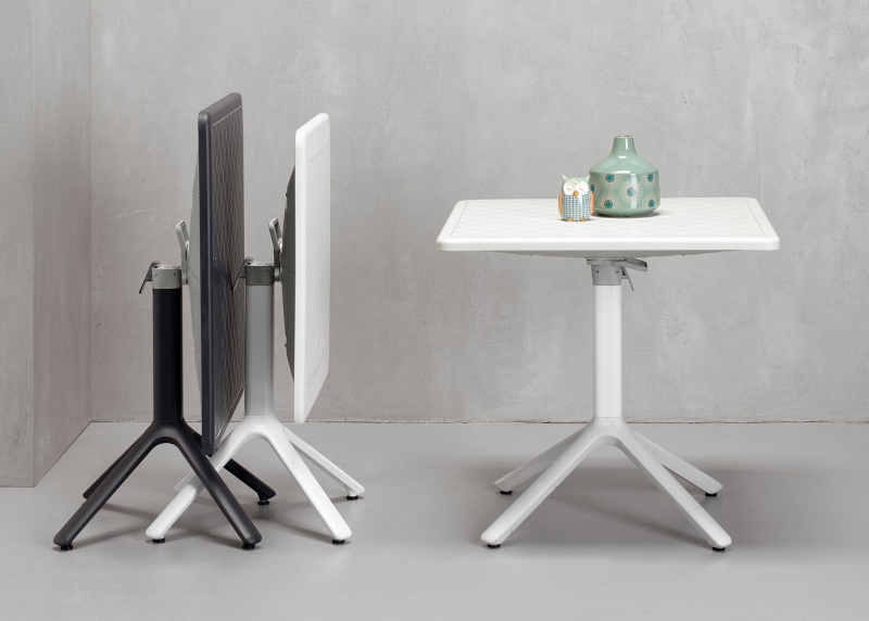 Стол пластиковый складной Eco Folding, лен, 800х800х750 мм