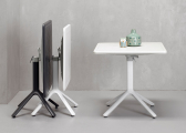 Стол пластиковый складной Scab Design Eco Folding алюминий, технополимер лен Фото 6