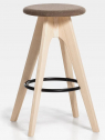 Табурет деревянный  барный  с обивкой SIPA Tommy ясень, металл, ткань Фото 20