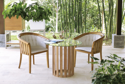 Кашпо деревянное Giardino Di Legno Twin сталь, тик Фото 7