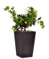 Кашпо пластиковое Keter Rattan Planter S пластик с имитацией плетения коричневый Фото 2