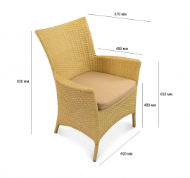 Кресло плетеное с подушкой-thumbs-Фото3