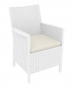 Кресло пластиковое плетеное Siesta Contract California стеклопластик белый Фото 1