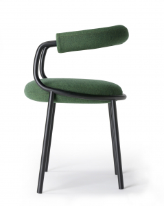 Кресло металлическое c обивкой Scab Design Koala Open сталь, технополимер, шерсть антрацит, зеленый Фото 6