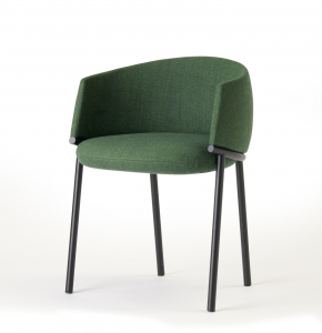 Кресло металлическое c обивкой Scab Design Koala сталь, технополимер, шерсть антрацит, зеленый Фото 10