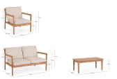Комплект деревянной лаунж мебели Garden Relax Danubio акация, полиэстер тик Фото 2