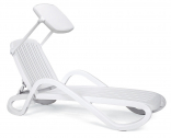 Шезлонг-лежак пластиковый Nardi Eden полипропилен белый Фото 4