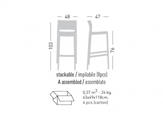 Стул пластиковый барный-thumbs-Фото3