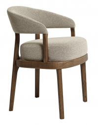 Кресло деревянное с мягкой обивкой-thumbs-Фото1