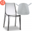 Комплект прозрачных стульев с подушками Scab Design Vanity Set 2 поликарбонат, полиэстер дымчатый, светло-серый Фото 1