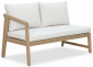 Модуль деревянный двухместный с подушками Tagliamento Nara акация, ткань песочный, бежевый Фото 6
