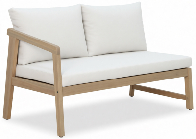 Модуль деревянный двухместный с подушками Tagliamento Nara акация, ткань песочный, бежевый Фото 6