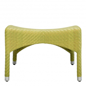 Подставка для ног плетеная JANUS et Cie Amari алюминий, искусственный ротанг бамбуковый зеленый Фото 3