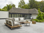 Комплект металлической мебели Life Outdoor Living Fitz Roy Teak Lounge алюминий, тик, ткань белый, тик, хаки Фото 4