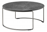 Столик кофейный PEDRALI Circuit сталь, компакт-ламинат HPL титановый, черный каменный Фото 1