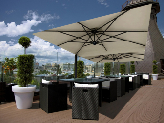 Зонт профессиональный двухкупольный 3.5х7 м-thumbs-Фото1