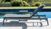 Лежак плетеный с матрасом Grattoni Atol алюминий, роуп, олефин антрацит, темно-серый, серый Фото 9
