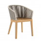 Кресло плетеное с подушкой JANUS et Cie Heron тик, алюминий, роуп, акрил натуральный, песочный Фото 8