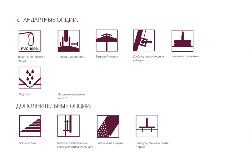 Зонт профессиональный двухкупольный 3х6 м Gemelli Steel