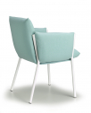 Кресло металлическое c подушками Scab Design Brezza сталь, полипропилен лен, бирюзовый Фото 9