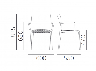 Кресло пластиковое с мягким сиденьем-thumbs-Фото3