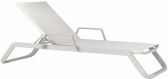 Шезлонг металлический текстиленовый Ibiza Vila алюминий, стеклопластик, текстилен белый Фото 2