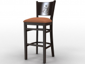 Стул деревянный с обивкой барный Россия Эпсилон бук, ткань Фото 2