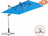 Зонт профессиональный 3х3 м THEUMBRELA SEMSIYE EVI Banana Plus алюминий, олефин серебристый, голубой Фото 1